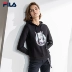 Áo len nữ trùm đầu của Fila Fila 2018 mùa đông mới đơn giản thời trang thể thao và áo thun dệt kim giải trí