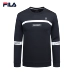 Áo len thể thao nam mùa xuân áo thun cổ tròn Fila Fila | F11M814202F - Thể thao lông cừu / jumper áo hoodie màu đen Thể thao lông cừu / jumper