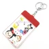 TSUM phim hoạt hình hai lớp chủ thẻ xách tay hai lớp PU chủ thẻ da phim hoạt hình dễ thương Mickey head chủ thẻ không thấm nước