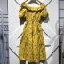 TimeRoaD Tommino 2020 váy hoa dứa cổ điển mùa hè váy dài tay ngắn lưng cao - Váy eo cao