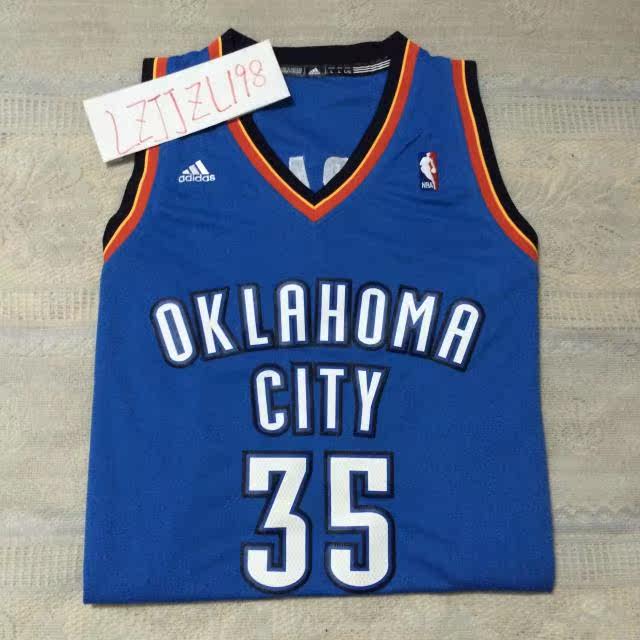 adidas/阿迪达斯 nba 雷霆 杜兰特 durant 客场蓝球衣 sw l71759 m/l