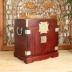 Gỗ đàn hương máu Zambia chính thức hộp da hộp lưu trữ hộp lưu trữ Ming và Qing gỗ gụ cổ điển - Cái hộp