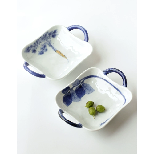 Японский оригинальный импортный сине-белый браслет, обеденная тарелка, ручная роспись