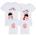 2018 mới của Hàn Quốc phiên bản của gia đình nạp mùa hè ngắn tay t-shirt nữ thường nửa tay áo in một gia đình của ba dịch vụ Trang phục dành cho cha mẹ và con