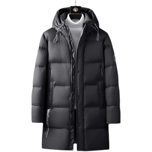 MAROLIO Бархатный элитный длинный пуховик для мальчиков, куртка, гусиный пух, средней длины, увеличенная толщина