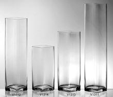 Безсвинцовая прозрачная стеклянная вставка ваза с квадратным отверстием прямое цоколь гостиная комната декоративный дом гидропоника европейский стиль дома