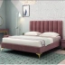 Giường vải Mỹ Ánh sáng Bắc Âu sang trọng phòng ngủ chính in lưới đỏ giường 1,8 m giường đôi kiểu Bắc Âu mềm gói giường - Giường