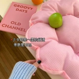 Милая мягкая розовая подушка для домашнего использования, в цветочек