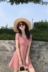 Dora Chaoren Hall Hồng Kông hương vị retro chic máy cẩn thận backless đỏ và trắng kẻ sọc ăn mặc khí Một từ váy nữ mùa hè đầm xòe đẹp A-Line Váy