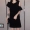 Dora Chaoren Hall Hồng Kông hương vị retro chic máy cẩn thận quây lá sen tay áo váy nữ tính khí hoang dã váy 	váy hạ eo	