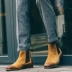 Giày cao cổ nam Chelsea boots retro Martin giày cao cổ phong cách Anh giày cao cổ phong cách thủy triều ủng cưỡi ngựa một bàn đạp giày nam cộng với nhung - Swiss Army Knife