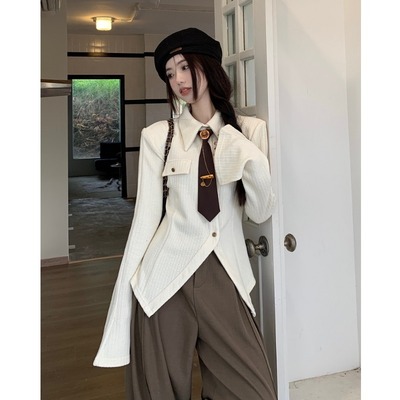 taobao agent Demi-season sexy top, plus size, long sleeve, fitted