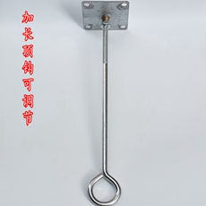 Якорь для дюбеля 加长铁钩强力承重实心灯饰挂钩镀锌天花板吊杆螺丝吊顶开口钩子闭