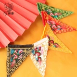 Божественные продукты пять флаг лагеря Семейство Семейство вышита Dragon Mi -Five Fan Five -INCH 2 -INCH LIGHT FIVE ELEMEM