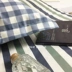 Simple bông denim sọc ô vuông màu xanh và trắng bông tấm chăn đơn mảnh ba mảnh treo lên 1,8 m - Khăn trải giường