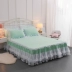 Hàn Quốc phiên bản của giường ren váy đơn mảnh công chúa giường trải giường đặt 1.8m1.5 mét dày nệm trượt bảo vệ bao gồm đặc biệt