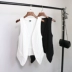 Mùa hè phần mỏng cotton vest vest nữ Hàn Quốc phiên bản của hoang dã mỏng lỏng mỏng V-Cổ cardigan áo ngắn Áo vest