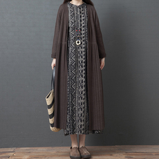 Одежда Больших размеров 大码女装秋冬季2023文艺胖mm宽松休闲长袖针织开衫中长款毛衣外套