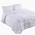 Xuất khẩu phong cách Châu Âu có thể giặt màu trắng tinh khiết bông chần bởi trải giường ba bộ bông chần chần khăn trải giường Trải giường