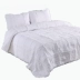 Xuất khẩu phong cách Châu Âu có thể giặt màu trắng tinh khiết bông chần bởi trải giường ba bộ bông chần chần khăn trải giường