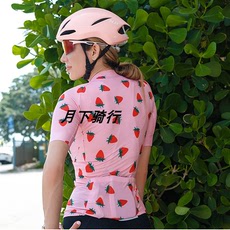 Одежда для велоспорта 2023新款自行车女款夏季骑行服短袖套装上衣专业单车衫樱桃打底衫