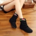 Giày cao cổ thêu Bắc Kinh dành cho trẻ em Cotton Boots quốc gia 2018 Mùa đông Chiều cao mới Tăng thêu mùa đông Wedges Plus Velvet