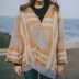 Mùa đông iFashion mới phong cách châu Âu và Mỹ mô hình hình học những người yêu thích retro áo len Hàn Quốc phiên bản của triều nam áo len dệt kim áo khoác áo len đôi thời trang Cặp đôi áo len