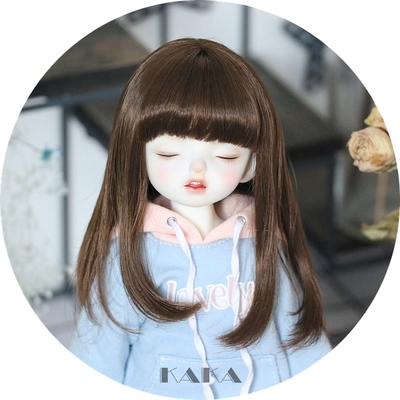 taobao agent Bjd doll 346 points soft silk imitation horse -haired wig OB11 soft pottery eight -point hair end buckle medium long hair