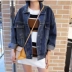 Áo khoác denim nữ rộng rãi 2019 xuân hè mới phiên bản Hàn Quốc của quần lửng ống rộng gió bf ngắn của sinh viên áo phao nữ dáng ngắn cao cấp Áo khoác ngắn