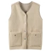 Mùa thu đông 2018 mới vest lông cừu bên ngoài mặc vest phiên bản Hàn Quốc của áo vest ngắn cotton mỏng nữ thời trang u40 Áo vest