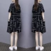 Châu âu trạm 2018 mới của Hàn Quốc phiên bản của phần dài của cotton dress nữ mùa hè màu đen kích thước lớn lỏng mỏng một từ váy đầm xòe đẹp A-Line Váy