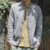 Mùa đông Nhật Bản retro áo len cardigan nam thanh niên thường dày áo len màu tinh khiết hoang dã cardigan áo khoác nam Cardigan
