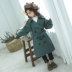 Áo gió cho bé gái mùa xuân và mùa thu 2019 phiên bản mới của Hàn Quốc về quần áo trẻ em mùa thu của trẻ em lớn trong phần dài của chiếc áo khoác ngoài của bé gái - Áo khoác áo khoác bé gái 6-14 tuổi Áo khoác