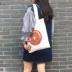 Hàn Quốc Gấu Brown Mô hình hoạt hình Túi vải Túi sinh viên Túi mua sắm Eco Bag Túi Lady Bag balo túi xách nữ Túi xách nữ