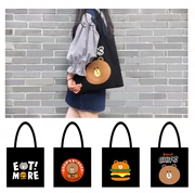 Hàn Quốc Gấu Brown Mô hình hoạt hình Túi vải Túi sinh viên Túi mua sắm Eco Bag Túi Lady Bag