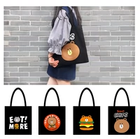 Hàn Quốc Gấu Brown Mô hình hoạt hình Túi vải Túi sinh viên Túi mua sắm Eco Bag Túi Lady Bag balo túi xách nữ