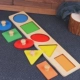 Bé mầm non Montessori nhận thức hình dạng phù hợp với bảng câu đố ly hợp tấm lực đố não đồ chơi cho trẻ em từ 1 năm và 2
