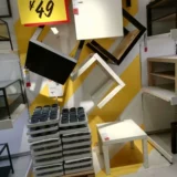 Ikea домашние покупки боковой журнальный столик Lax маленький квадратный стол