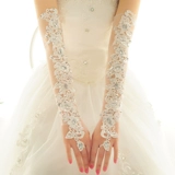Свадебное платье для невесты, длинные летние кружевные белые перчатки, защита от солнца