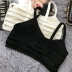 Lại rỗng ngắn sexy dây đeo nữ mùa hè 2018 new cotton Hàn Quốc phiên bản của hoang dã rắn màu slim vest ống top áo bra đẹp Strapless Bras