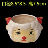 Мультяшный цветочный горшок в форме цветка, керамические маленькие декоративные цветы