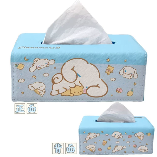 Мультяшная настольная салфетка для лица, полиуретановые салфетки, большая прямоугольная коробка для хранения