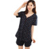 Giải phóng mặt bằng cộng với phân bón XL đồ ngủ phụ nữ mùa hè 7 quần cotton ngắn tay phù hợp với mùa hè dịch vụ nhà chất béo MM200 kg Bộ Pajama