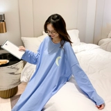 Хлопковая осенняя пижама, брендовая зимняя длинная юбка, длинный рукав, популярно в интернете