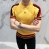 Jie Mo 2018 mùa xuân và mùa hè người đàn ông mới của một nửa chiều cao lãnh đạo hit màu thanh niên chặt chẽ ngắn tay đan đáy áo len quần áo đẹp nam Áo len