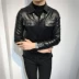2017 mùa thu và mùa đông người đàn ông mới ve áo Slim-fit da xe gắn máy áo khoác thanh niên Hàn Quốc phiên bản của chiếc áo khoác nhỏ thủy triều