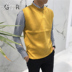 Jie Mo 2017 Mùa Xuân và Mùa Thu Mới Hàn Quốc Nửa cổ Hàn Quốc phiên bản của màu rắn đan vest thanh niên hoang dã không tay vest Dệt kim Vest
