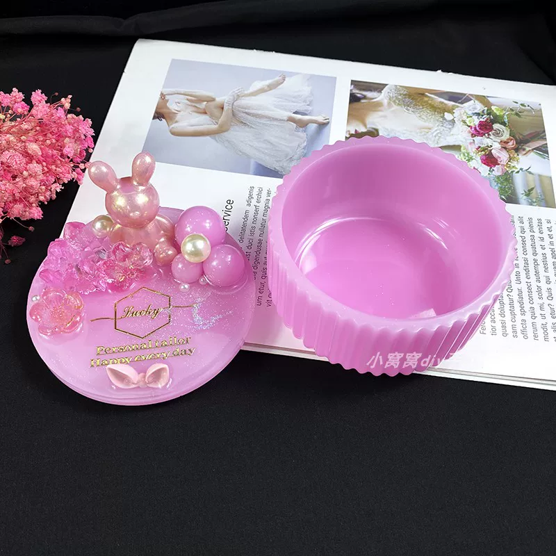 Xiaowo Wo DIY Patch Drills Mandarin Storage Box Mold Drops Crystal Drops Material Striped Storing Tibetan Mold