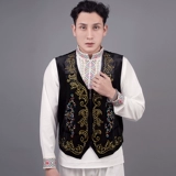 Мужской жилет, костюм, китайский стиль, с вышивкой