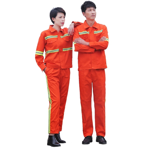 Осенний оранжевый светоотражающий дорожный комбинезон, лонгслив, делается под заказ